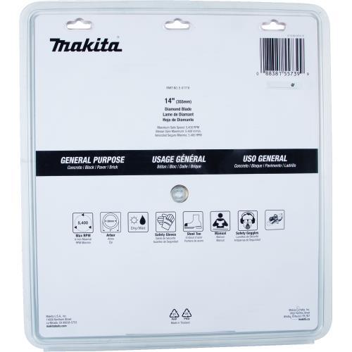 Makita E-01719 14" Diamond Blade, Segmented, General Purpose