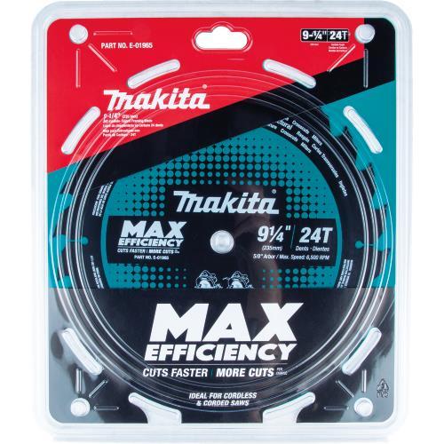 Makita E-01965 9‘1/4" 24T Carbide‘Tipped Max Efficiency Circular Saw Blade, Framing