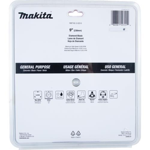 Makita E-02515 9" Diamond Blade, Segmented, General Purpose