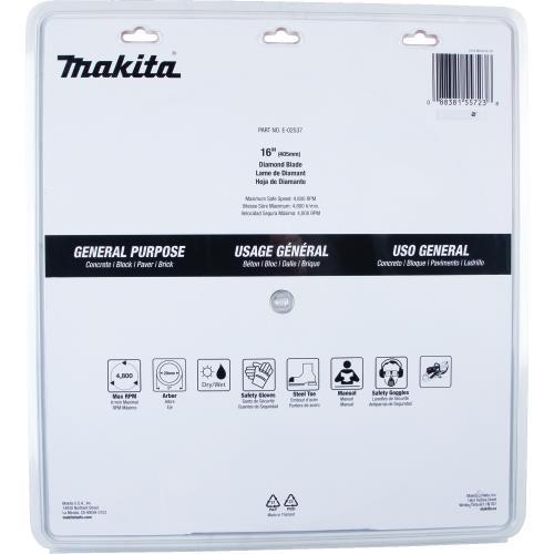 Makita E-02537 16" Diamond Blade, Segmented, General Purpose