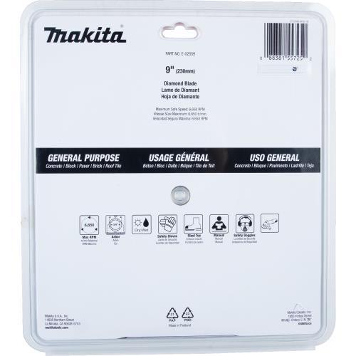 Makita E-02559 9" Diamond Blade, Turbo, General Purpose