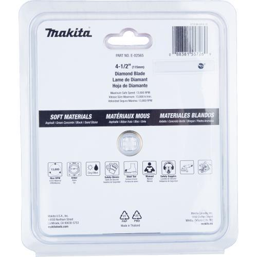 Makita E-02565 4‘1/2" Diamond Blade, Turbo, Soft Material