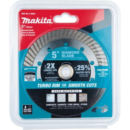 Makita E-02624 5" Diamond Blade, Turbo, Hard Material