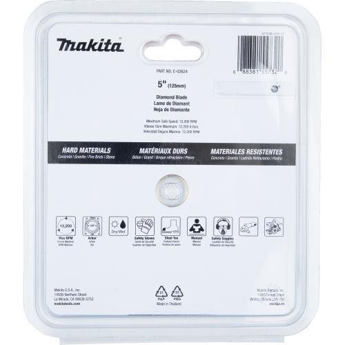 Makita E-02624 5" Diamond Blade, Turbo, Hard Material