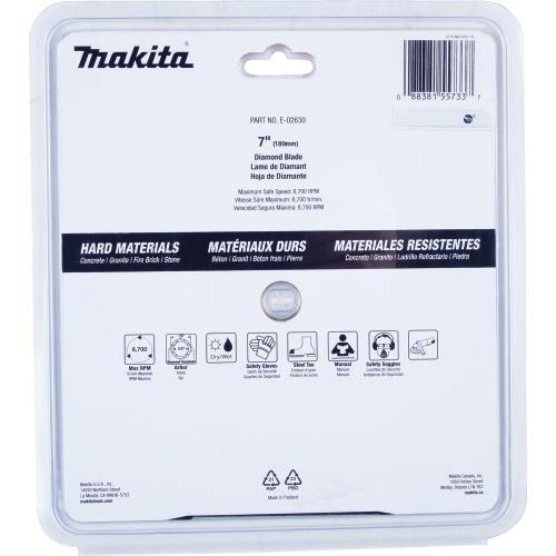 Makita E-02630 7" Diamond Blade, Turbo, Hard Material