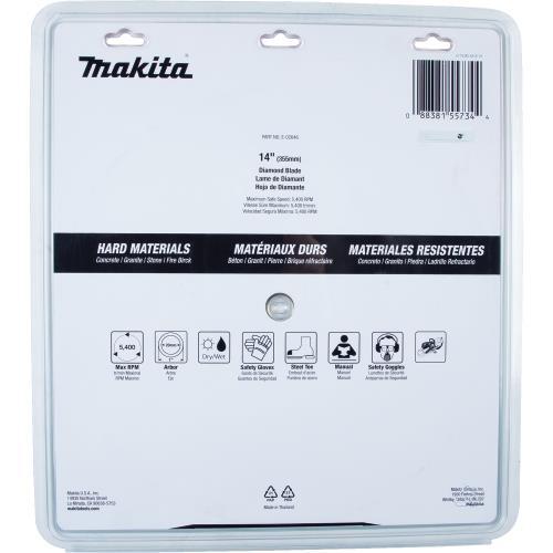 Makita E-02646 14" Diamond Blade, Segmented, Hard Material