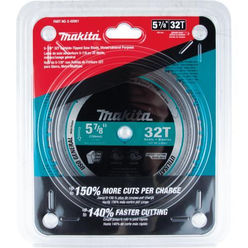 Makita E-02951 5‘7/8" 32T Carbide‘Tipped Saw Blade, Metal/General Purpose