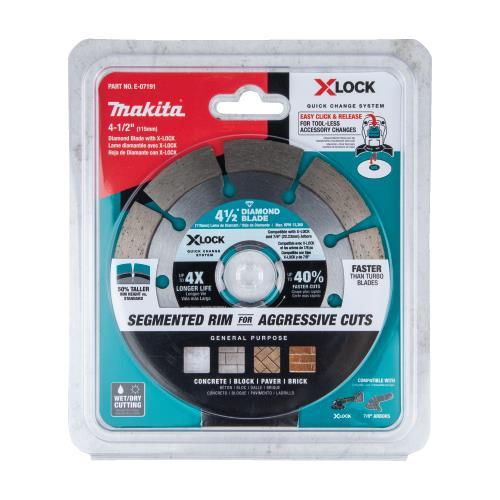 Makita E-07191 X‘LOCK 4‘1/2" Segmented Diamond Blade for Masonry Cutting