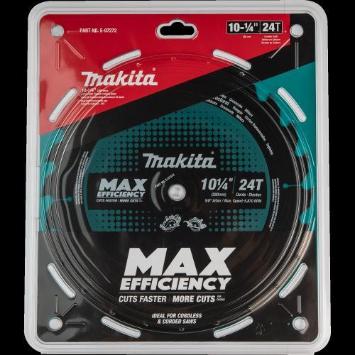 Makita E-07272 10‘1/4" 24T Carbide‘Tipped Max Efficiency Circular Saw Blade, Framing