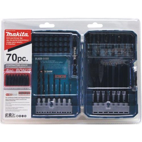 Makita T-01725 Contractor‘Grade Bit Set, 70‘Pc.