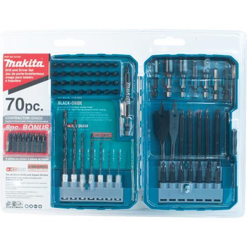 Makita T-01725 Contractor‘Grade Bit Set, 70‘Pc.