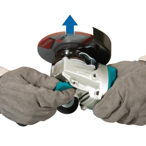 Makita XAG26Z 18V LXT® Lithium‘Ion Brushless Cordless 4‘1/2 / 5" Paddle Switch X‘LOCK Angle Grinder, with AFT®, Tool Only