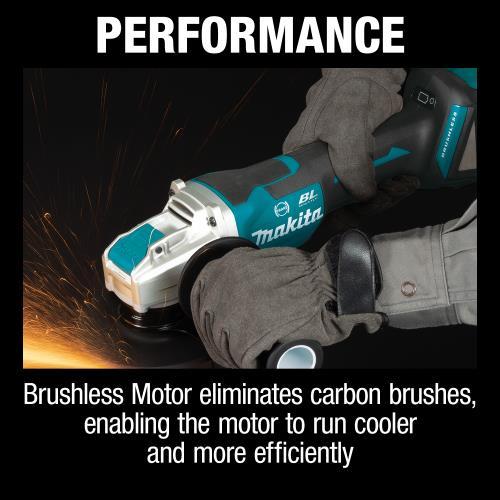 Makita XAG26Z 18V LXT® Lithium‘Ion Brushless Cordless 4‘1/2 / 5" Paddle Switch X‘LOCK Angle Grinder, with AFT®, Tool Only