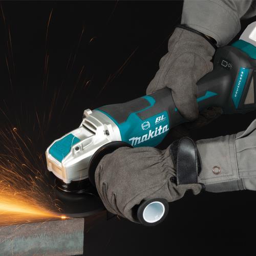 Makita XAG26Z 18V LXT® Lithium‘Ion Brushless Cordless 4‘1/2 / 5" Paddle Switch X‘LOCK Angle Grinder, with AFT®, Tool Only