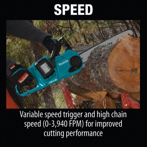 Makita XCU04CM 36V (18V X2) Lxt® Brushless 16" Chain Saw Kit