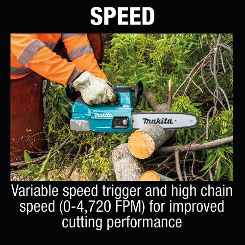 Makita XCU06Z 18V LXT® Lithium‘Ion Brushless Cordless 10" Top Handle Chain Saw, Tool Only