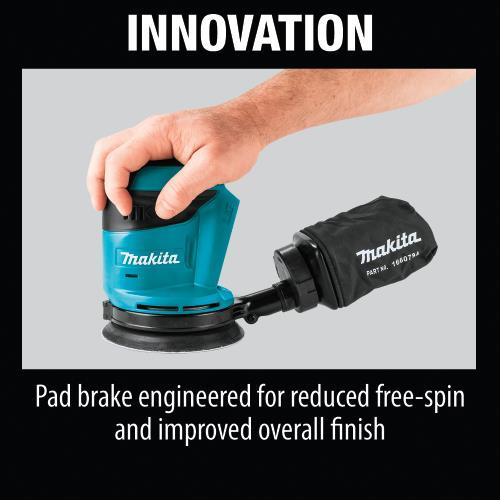 Makita XOB01Z 18V LXT® Lithium‘Ion Cordless 5" Random Orbit Sander, Tool Only