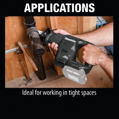 Makita XRJ07ZB 18V LXT® Lithium‘Ion Sub‘Compact Brushless Cordless Recipro Saw, Tool Only