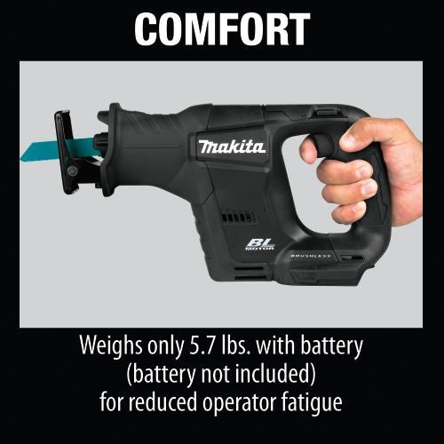 Makita XRJ07ZB 18V LXT® Lithium‘Ion Sub‘Compact Brushless Cordless Recipro Saw, Tool Only