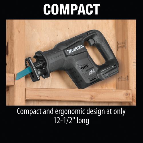 Makita XRJ07ZB 18V LXT® Lithium‘Ion Sub‘Compact Brushless Cordless Recipro Saw, Tool Only