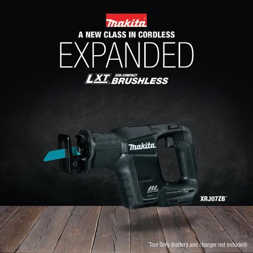 Makita XRJ07ZB 18V LXT® Lithium‘Ion Sub‘Compact Brushless Cordless Recipro Saw, Tool Only