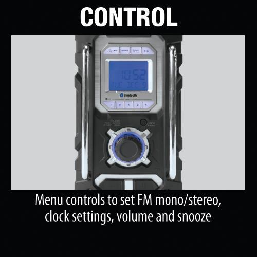 Makita XRM06B 18V LXT® / 12V max CXT® Lithium‘Ion Cordless/Corded Bluetooth® Job Site Radio, Tool Only