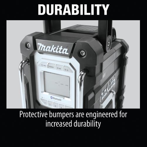 Makita XRM06B 18V LXT® / 12V max CXT® Lithium‘Ion Cordless/Corded Bluetooth® Job Site Radio, Tool Only