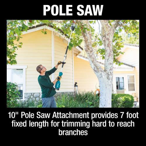 Makita XUX02SM1X4 18V LXT® Lithium‘Ion Brushless Cordless Couple Shaft Power Head Kit w/ 13" String Trimmer & 10" Pole Saw Attachments (4.0Ah)