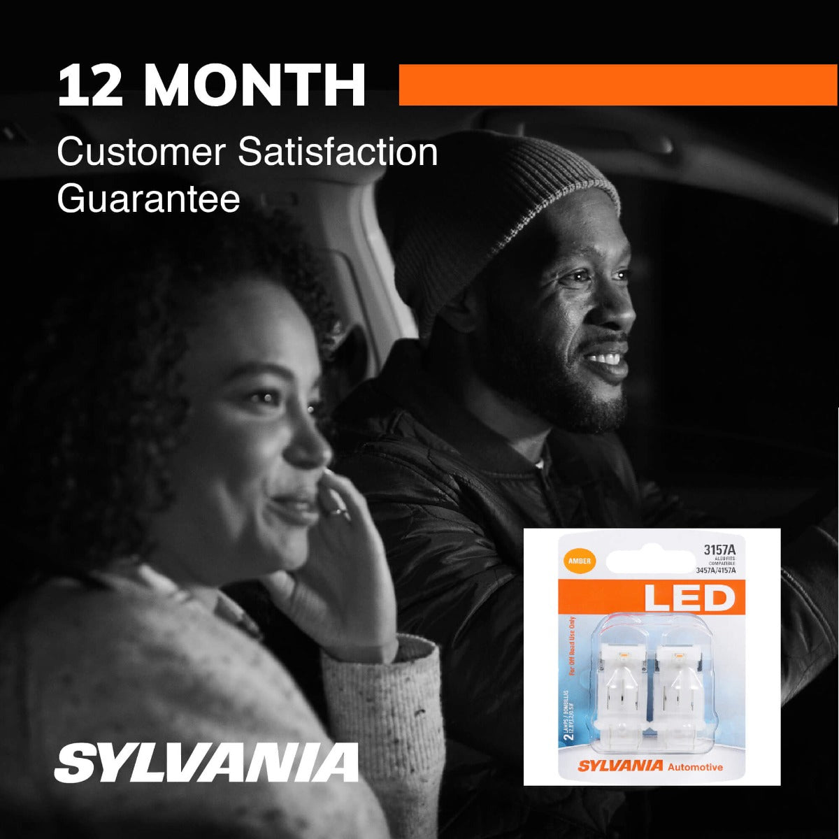 Sylvania 3157A Amber Syl Led Mini Bulb Mini Bulb, 2 Pack