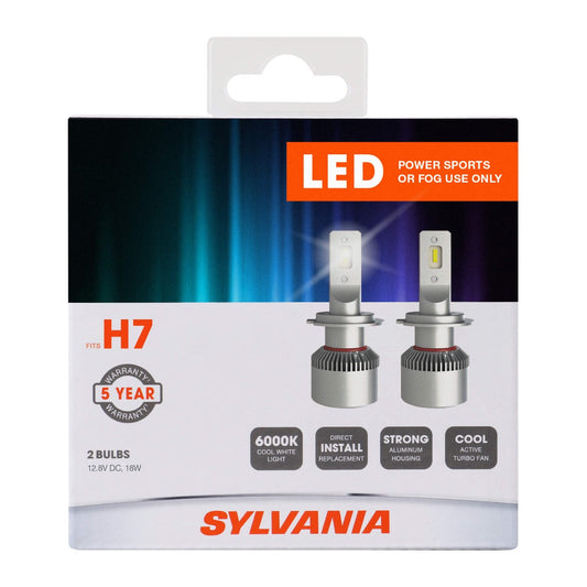 Sylvania H7 Led Fog & Powersports Bulb, 2 Pack