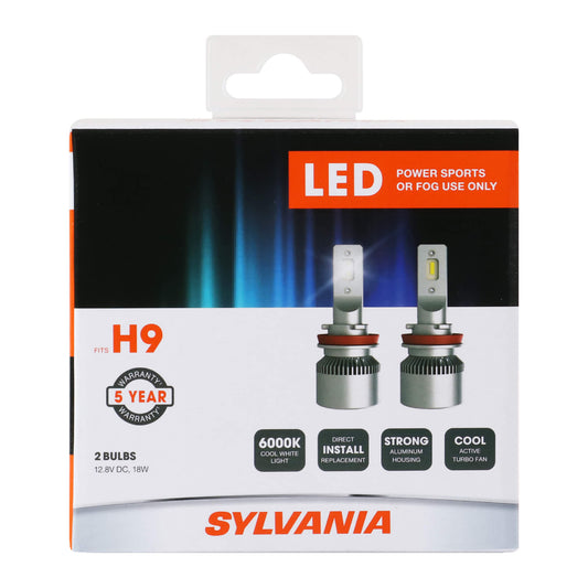 Sylvania H9 Led Fog & Powersports Bulb, 2 Pack