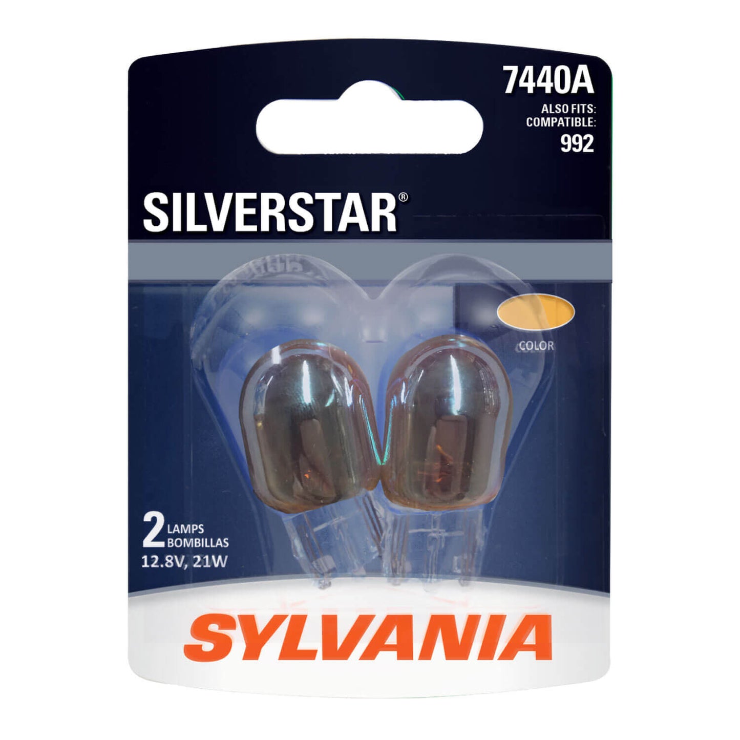 Sylvania 7440A Silverstar Mini Bulb, 2 Pack