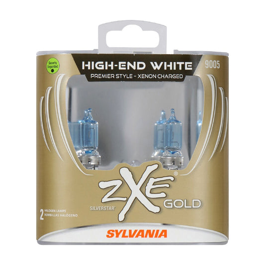 Sylvania 9005 Silverstar Zxe Gold Halogen Headlight Bulb, 2 Pack