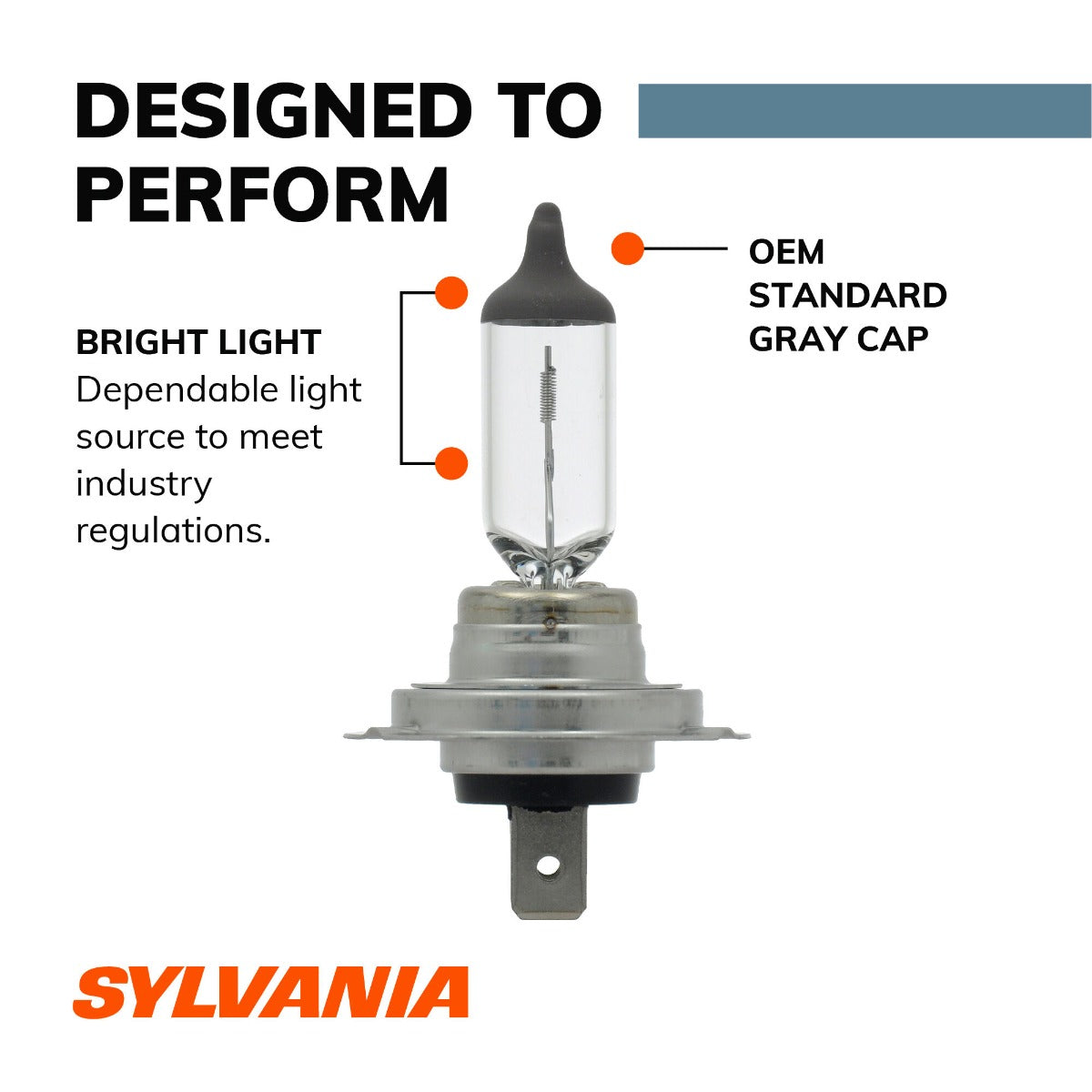 Sylvania H1 Basic Halogen Headlight Bulb, 2 Pack