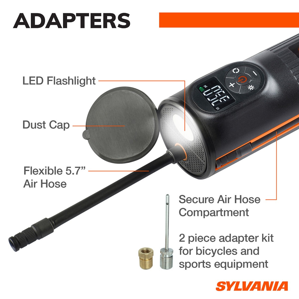 Sylvania Handheld Rechargeable Tire Inflator