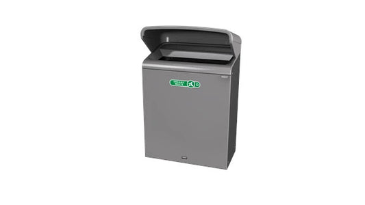 Rubbermaid 2118717 CONFIGURE„ WITH RAIN HOOD ORGANIC WASTE 45 GAL GRAY STENNI