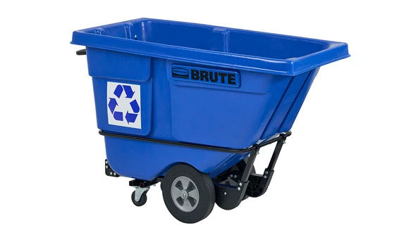 Rubbermaid FG130573BLUE BRUTE ROTOMOLDED TILT TRUCK, STANDARD DUTY, 1/2 CUBIC YARD, BLUE RECYCLING