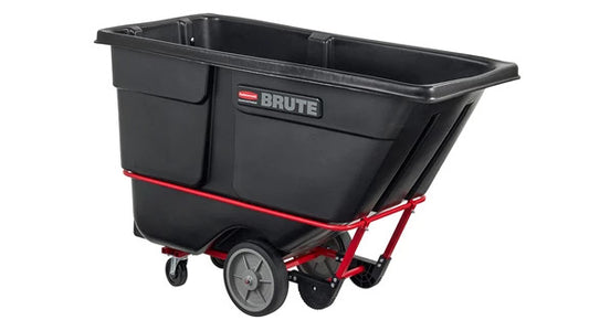 Rubbermaid FG131600BLA BRUTE ROTOMOLDED TILT TRUCK, HEAVY DUTY, 1 CUBIC YARD, BLACK