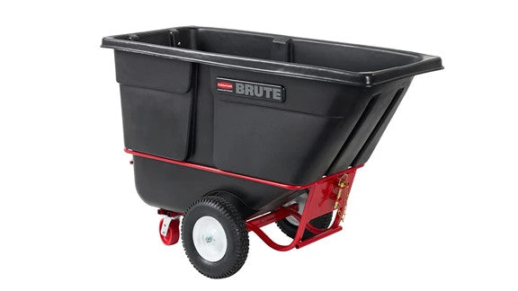 Rubbermaid FG131641BLA BRUTE ROTOMOLDED TOWABLE TILT TRUCK, HEAVY DUTY, 1 CUBIC YARD, BLACK