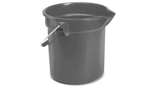 Rubbermaid FG296300GRAY 10 QT ROUND BUCKET, GRAY