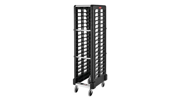 Rubbermaid FG331700BLA END LOADER RACK FOR 18 FULL SIZE FOOD PANS BLACK