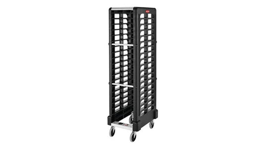 Rubbermaid FG331700BLA END LOADER RACK FOR 18 FULL SIZE FOOD PANS BLACK