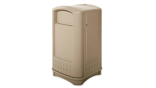 Rubbermaid FG396400BEIG PLAZA® CONTAINER, 50 GAL, BEIGE