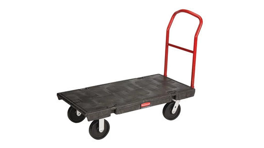 Rubbermaid FG444100BLA HEAVY DUTY PLATFORM TRUCK, 24" X 48" WITH 8" POLYOLEFIN CASTERS