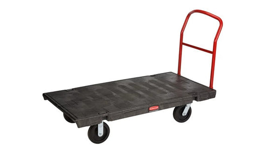 Rubbermaid FG446600BLA HEAVY DUTY PLATFORM TRUCK, 30" X 60" WITH 8" TPR CASTERS