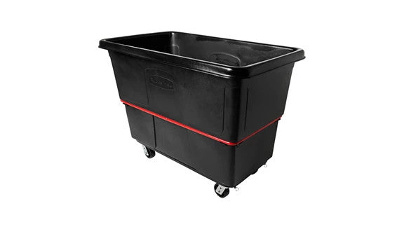 Rubbermaid FG472700BLA HEAVY DUTY UTILITY TRUCK, 27 CUBIC FOOT WITH 5 IN CORNER CASTERS