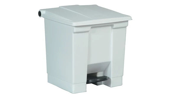 Rubbermaid FG614300WHT LEGACY STEP-ON CONTAINER 8 GAL WHITE