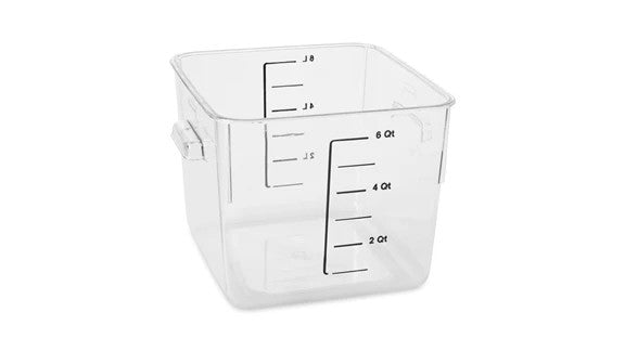 Rubbermaid FG630600CLR SQUARE STORAGE CONTAINER 6 QT CLEAR