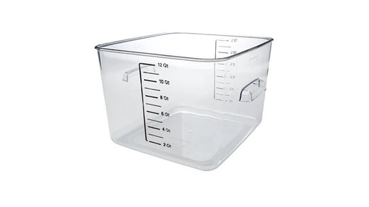 Rubbermaid FG631200CLR SQUARE STORAGE CONTAINER 12 QT CLEAR