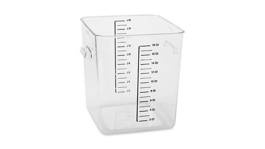 Rubbermaid FG631800CLR SQUARE STORAGE CONTAINER 18 QT CLEAR